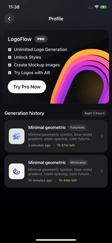 LogoFlow – AI Logo Maker iPhone screenshot