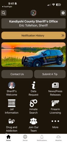 Kandiyohi County Sheriff MN iPhone screenshot