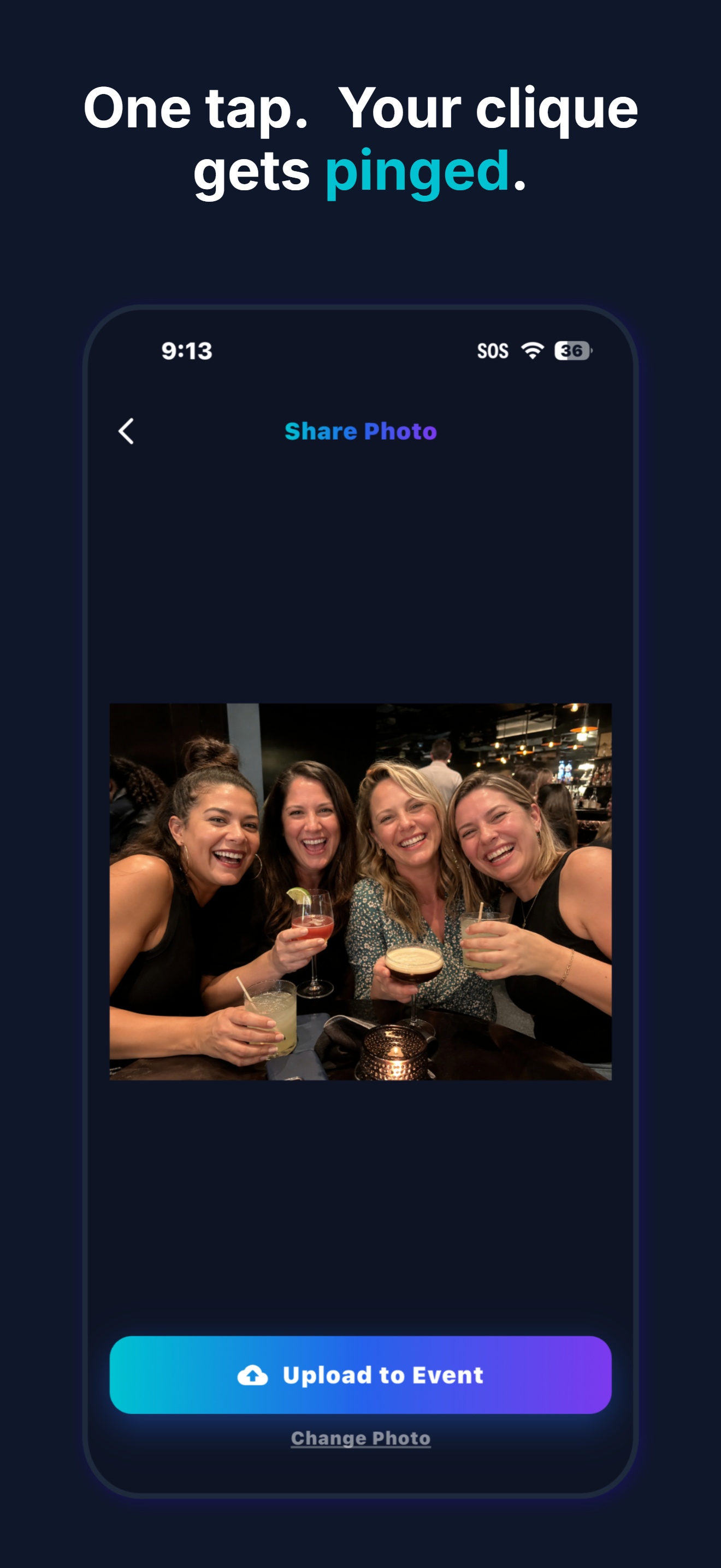 CLIQUE Pix: Group Pic Sharing screenshot 4