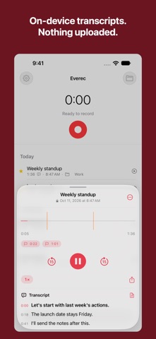 Everec – Voice Recorder Screenshot 2 of 3