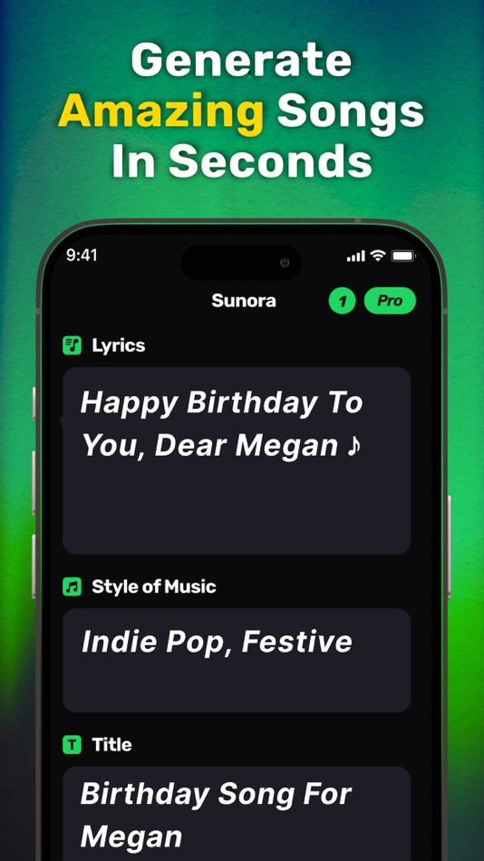 Sunora AI Song Generator Maker - 1.0.2 - (iOS)