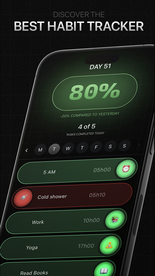 #1. Habit Tracker - monk! (iOS) Podle: Thomas JANSKI