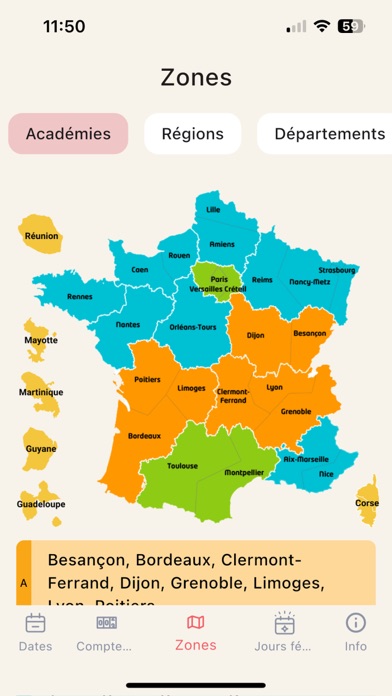 Vacances scolaires France Screenshot