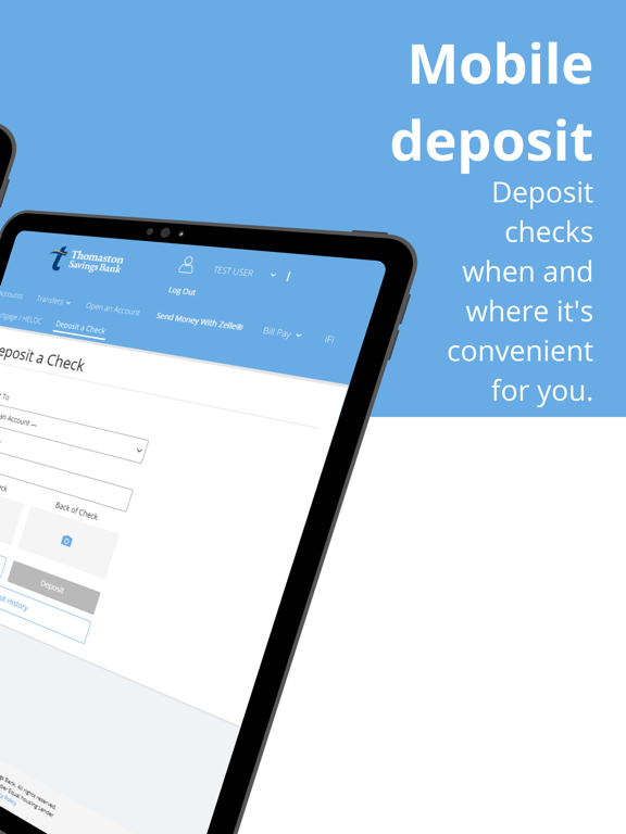 Thomaston Savings Bank iPad screenshot 5 - Finance app
