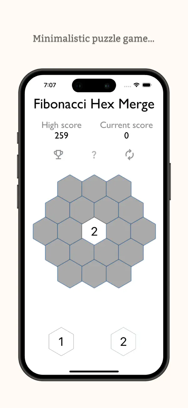 #2. Fibonacci Hex Merge (iOS) Ved: Anastasiia Malinina
