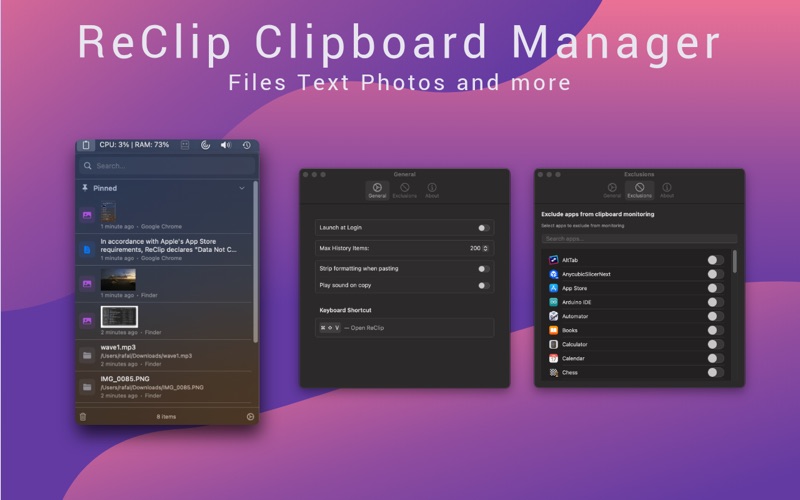 ReClip Clipboard Manager screenshot 1