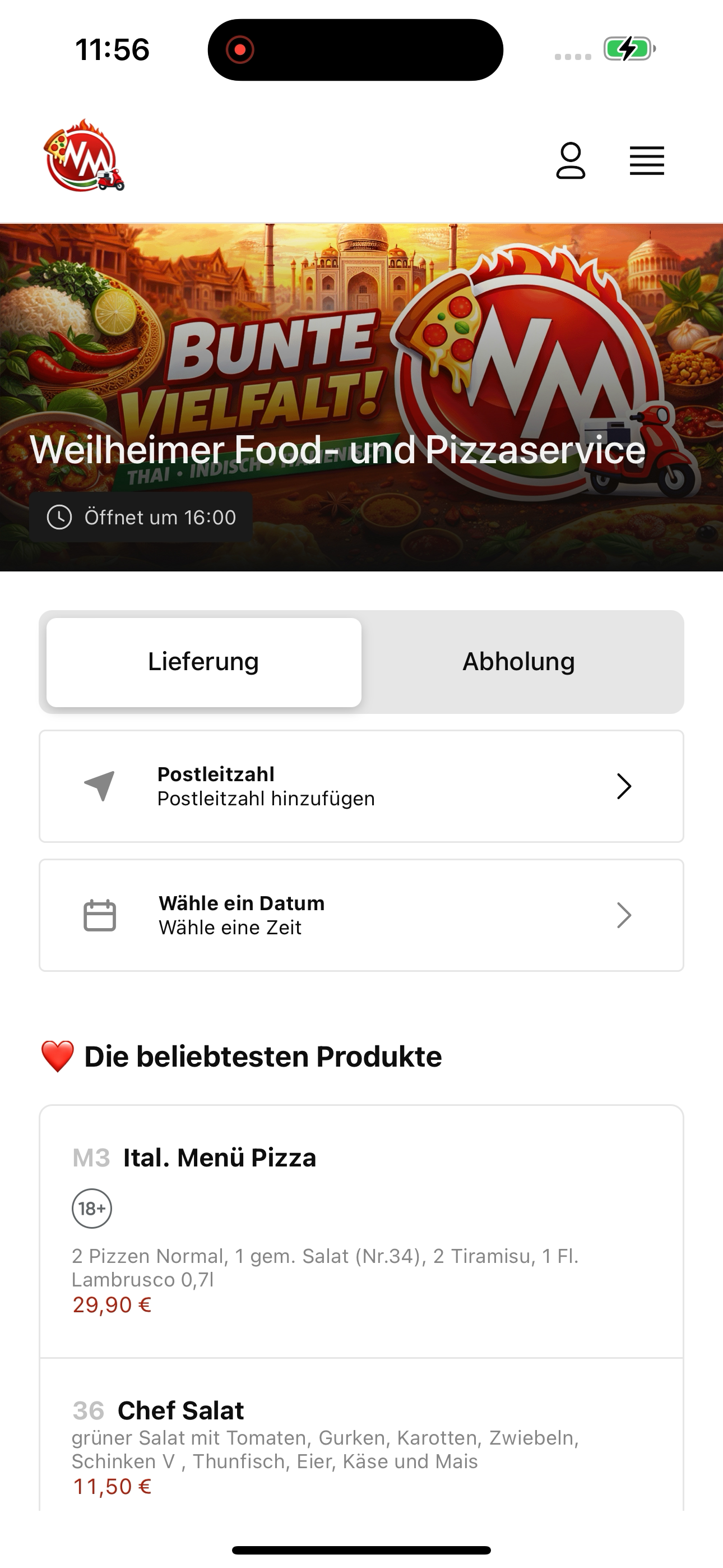 Weilheimer Food- und Pizzaserv screenshot 3