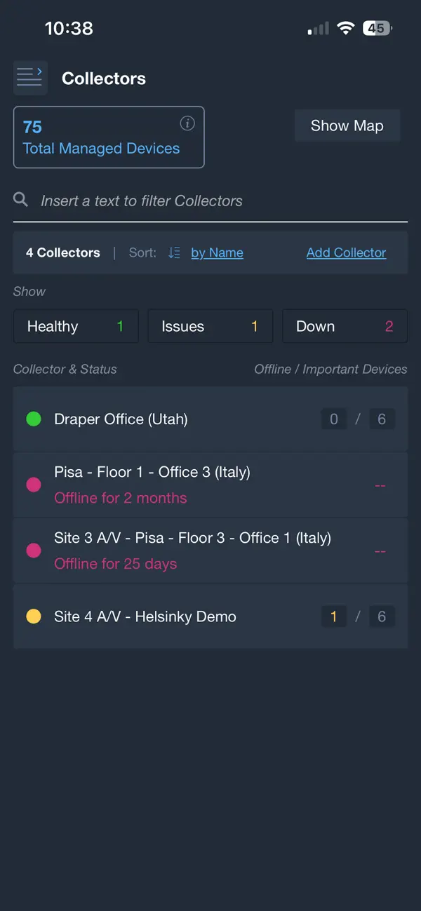 Screenshot #1 pour Domotz Pro: Network Monitoring