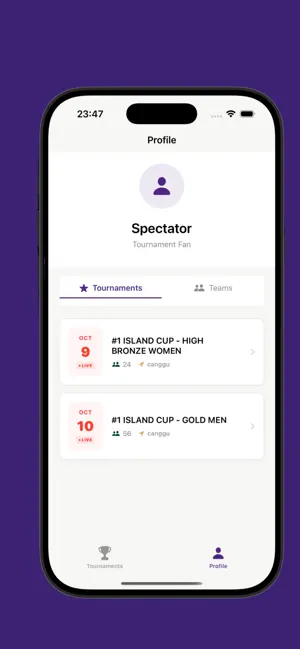 Book and Go Tournaments screenshot 1