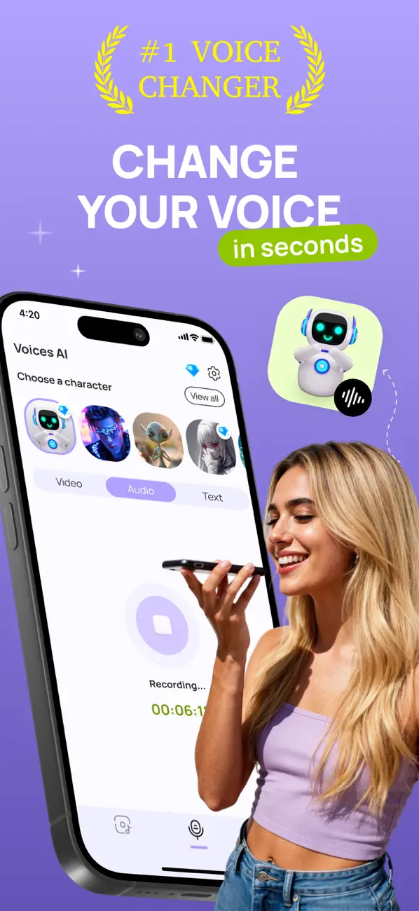 Screenshot #1 pour AI Voice Changer: Song Maker