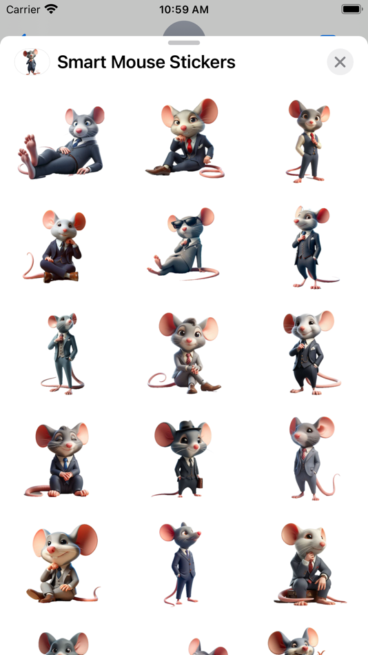 #1. Smart Mouse Stickers (iOS) By: Paul Scott