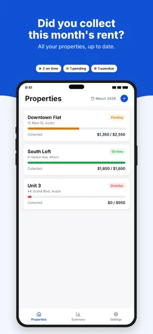 RentDue: Rent Tracker screenshot 1