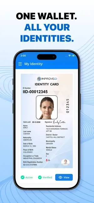 ImproveID Wallet screenshot 2