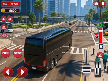 Highway Coach Bus Driving Game