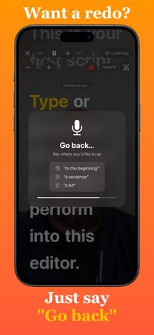 Prompter - Smart Teleprompter iPhone screenshot