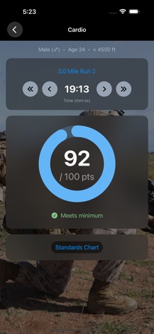 Fitness Calc for Marines screenshot