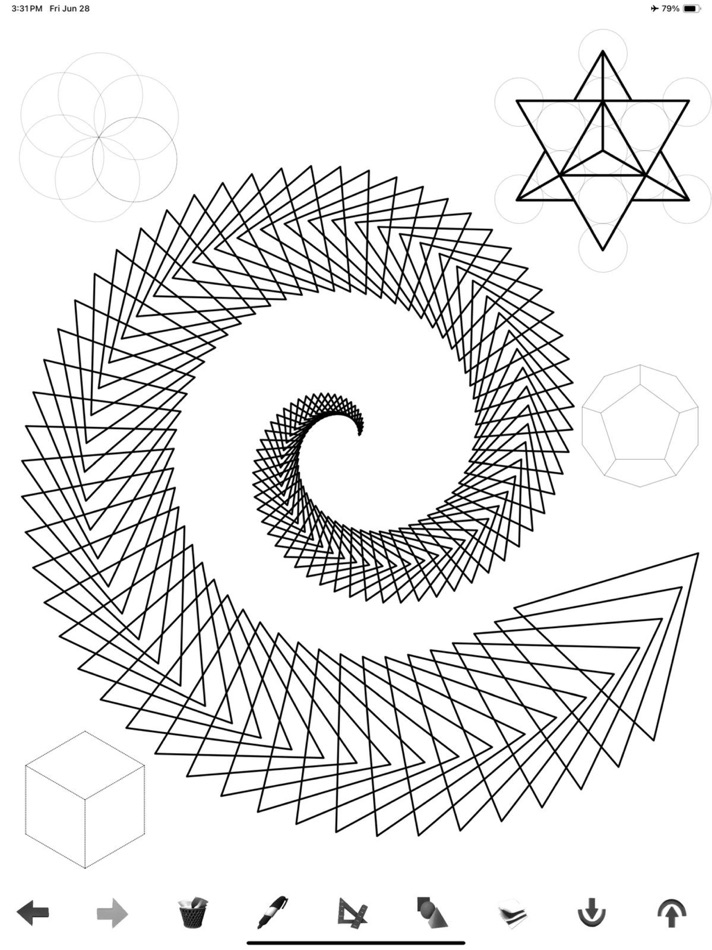 #1. Sacred Geometry Drawing App (iOS) By: Dillon Forte