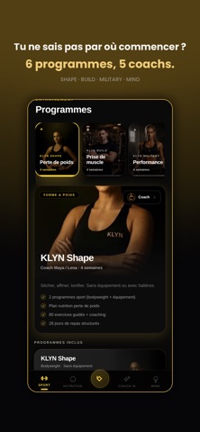 KLYN - 28-Day Fitness Coach iPhone screenshot