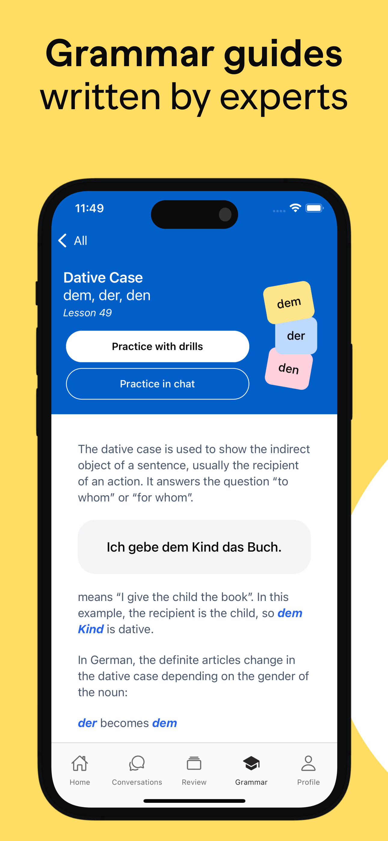 Learn German - Uben