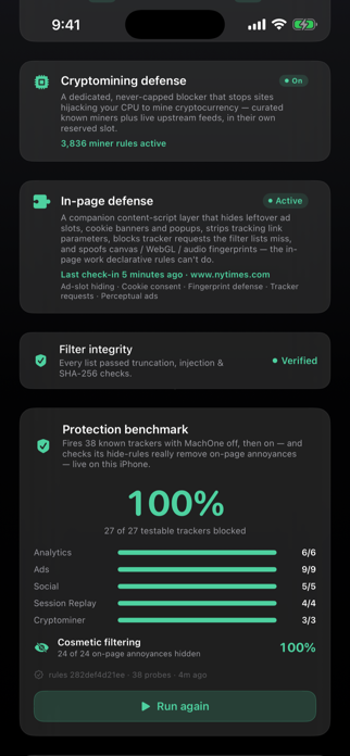 MachOne: Ad & Tracker Blocker Screenshot 2 of 3