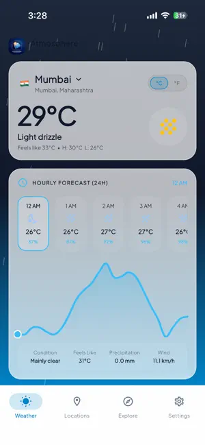 Atmosphere weather app screenshot 3
