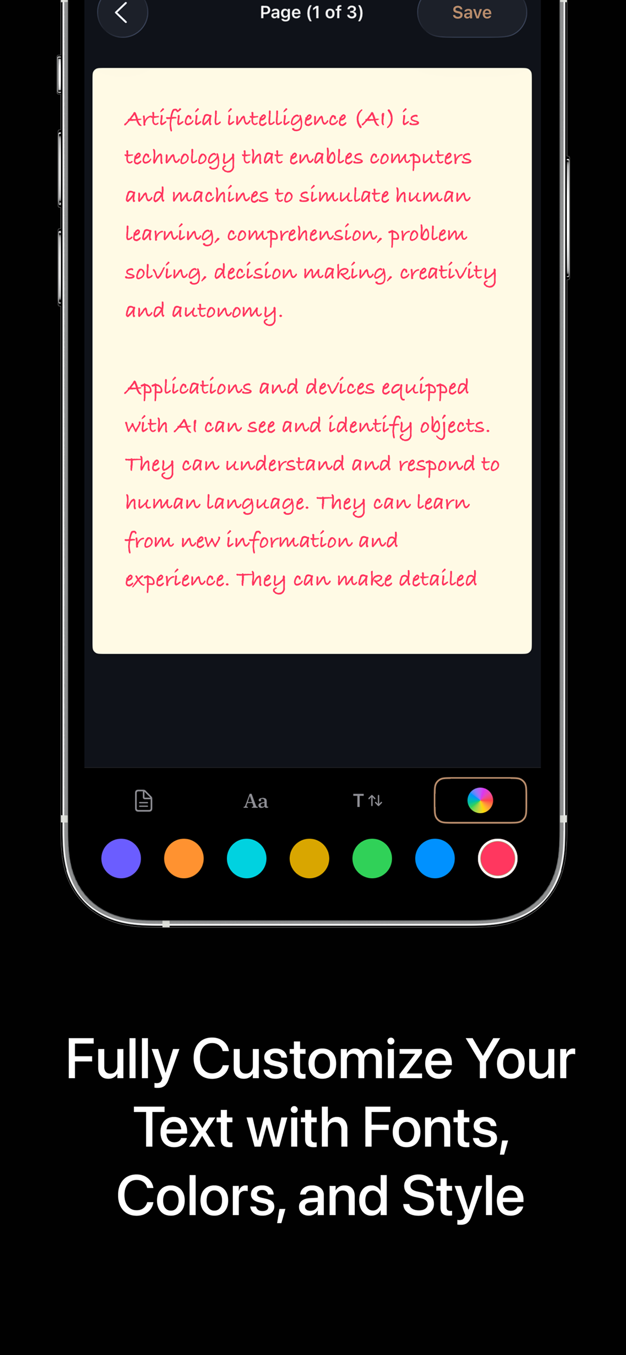 Text to Handwriting: Hand Note
