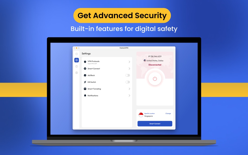 #4. FastestVPN - Secures Privacy (macOS) 由: FASTEST TECHNOLOGY PTY LTD