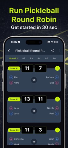 Pickleball Scheduler: Brackets iPhone screenshot 1