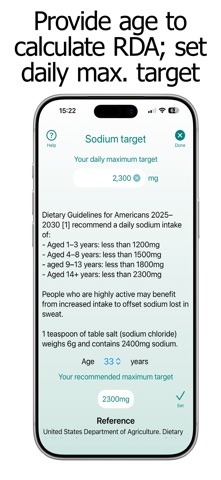 Sodium Counter and Tracker Screenshot 1 of 10