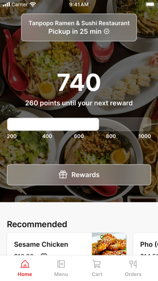 Tanpopo Ramen & Sushi iPhone screenshot 1 - Food & Drink app