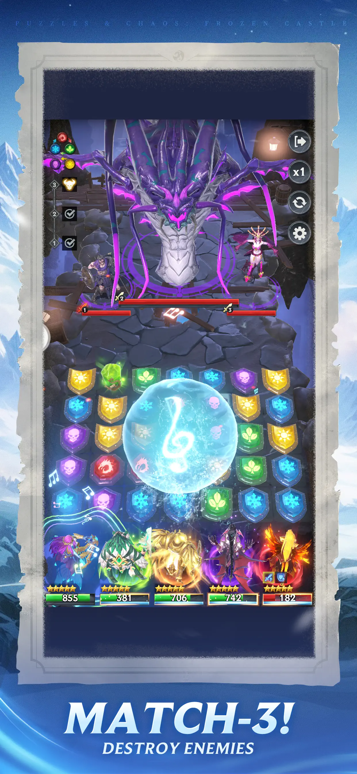 Puzzles & Chaos: Frozen Castle screenshot 2