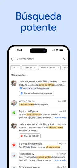 Captura de pantalla de Google Chat en iPhone 4