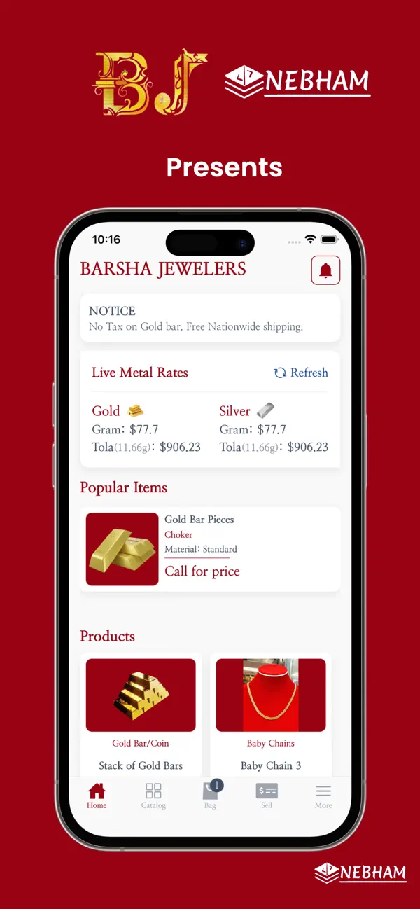 Screenshot #1 pour Barsha Jewelers