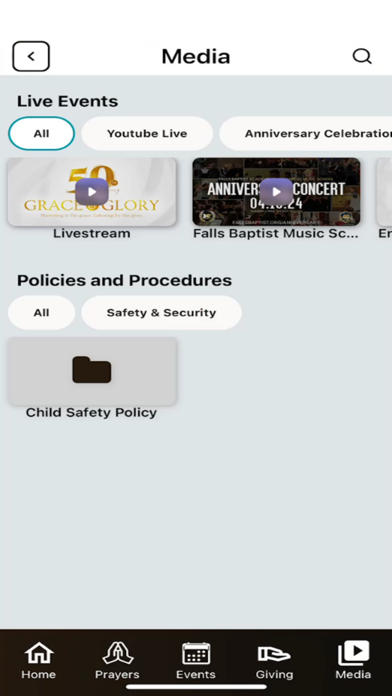 Falls Baptist Church Screenshot