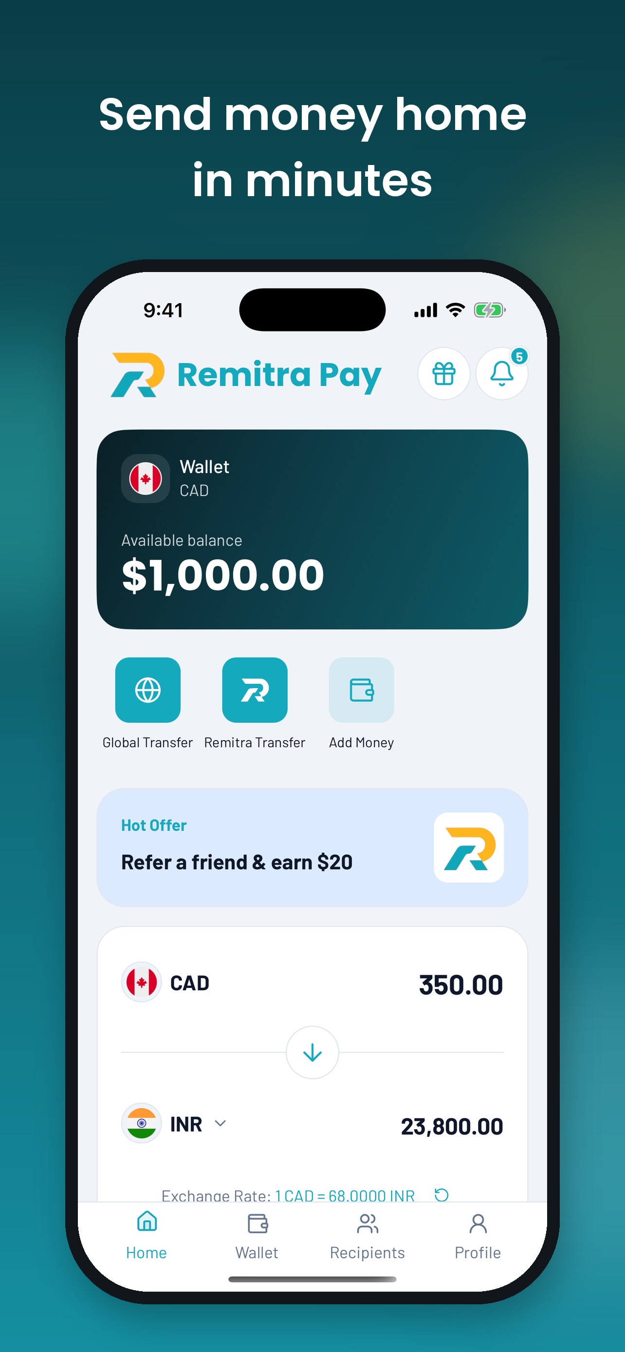 Screenshot 1 of Remitra Pay: Send Money