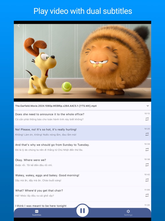 Screenshot #4 pour Dual Subtitles Player