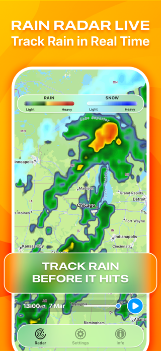 Rain Radar Pro - Live Forecast Screenshot 1 of 10