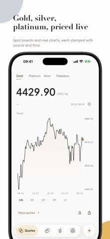 Bullion Note: Metals Tracker Screenshot 8 of 10