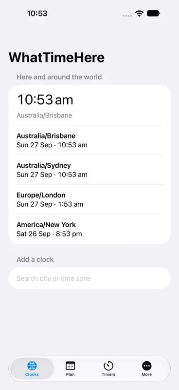 WhatTimeHere screenshot 1 of 4