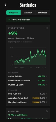 Holds — Calisthenics Tracker Screenshot 2 of 4