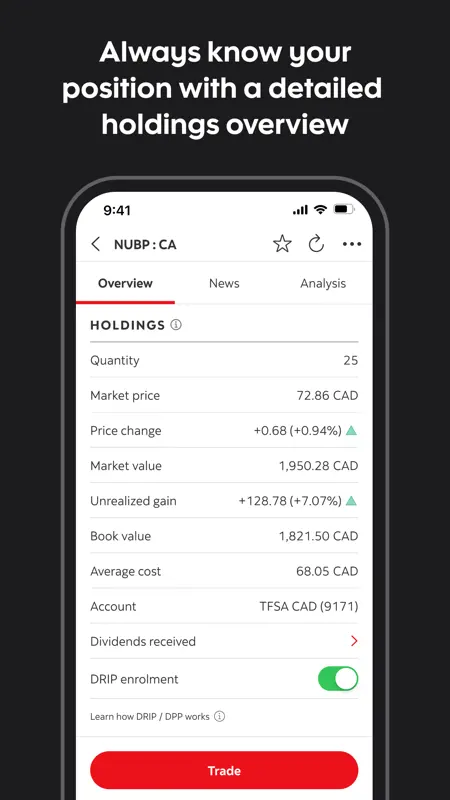 Scotia iTRADE mobile screenshot 1 of 5