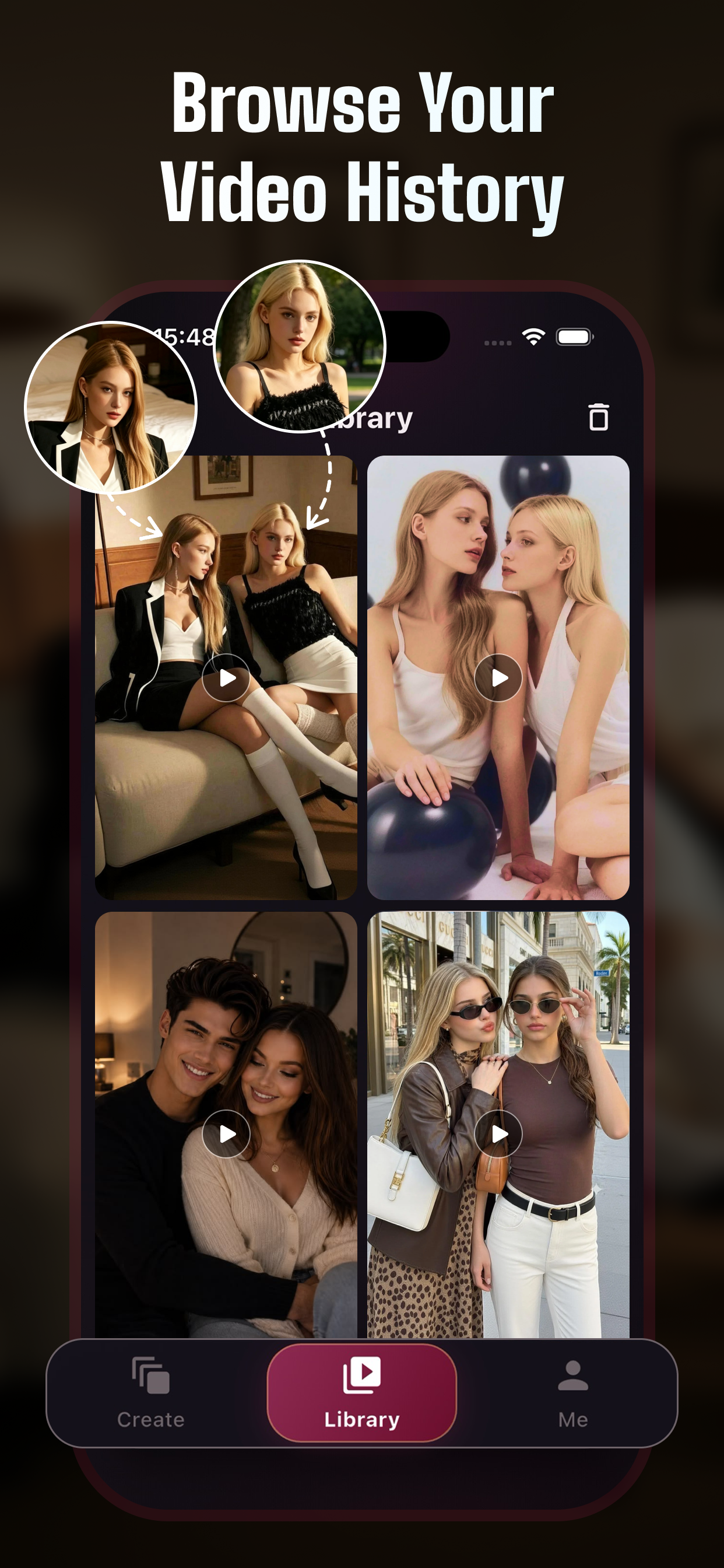 Flixel-AI Dual Portrait Video screenshot 3