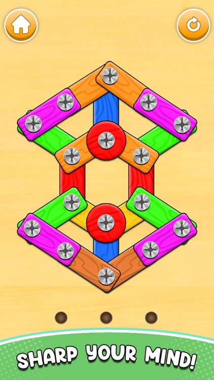 Unscrew Wood Nuts and Bolts 3d