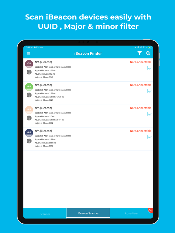 BLE Scanner 4.0 iPad screenshot 8 - Productivity app