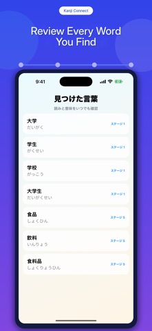 Kanji Puzzle: Connect Words iPhone screenshot