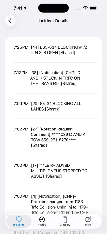 CHP Incidents screenshot 3 of 5