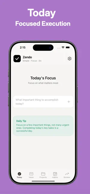 Zendone: Minimalist To Do List screenshot 2