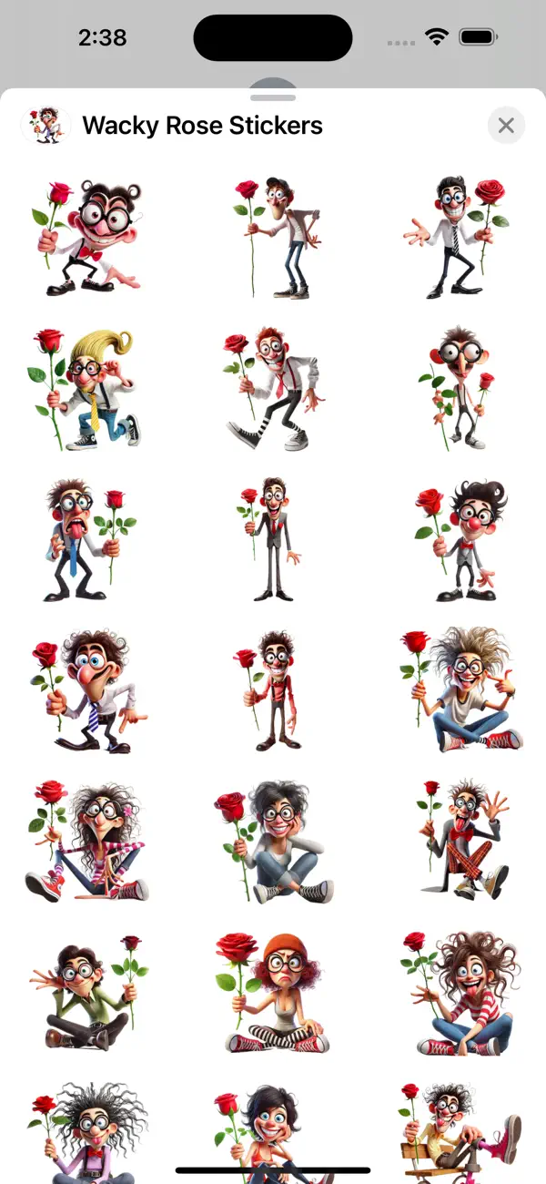Screenshot #1 pour Wacky Rose Stickers