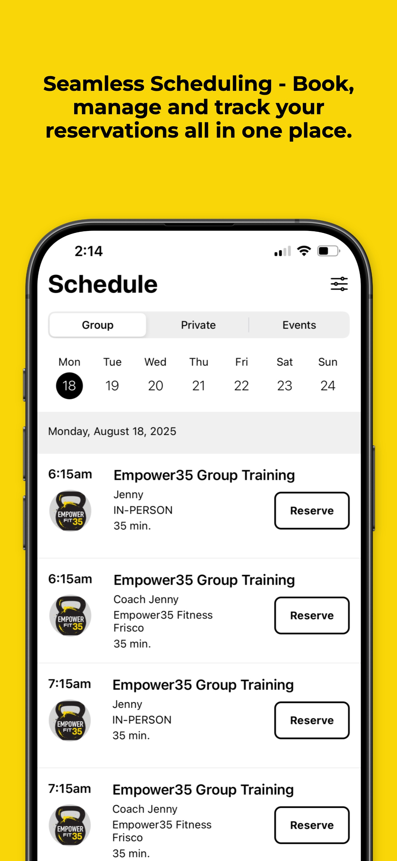 Empower35 Fitness screenshot 3