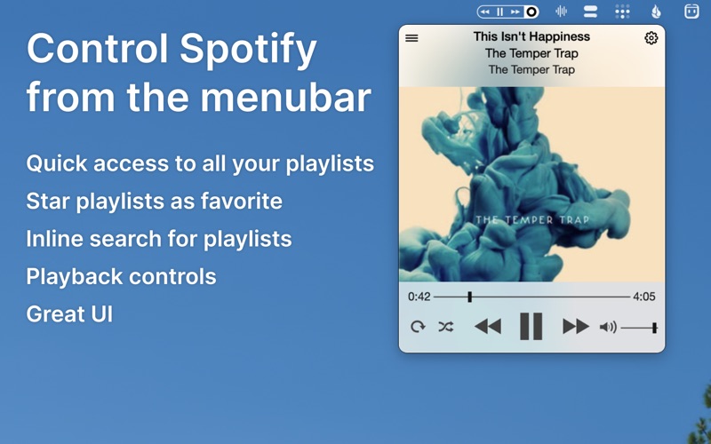 Screenshot #1 pour BarRemote (for Spotify)